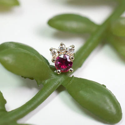 Leia-Round Faceted Gemstone - Modern Mood