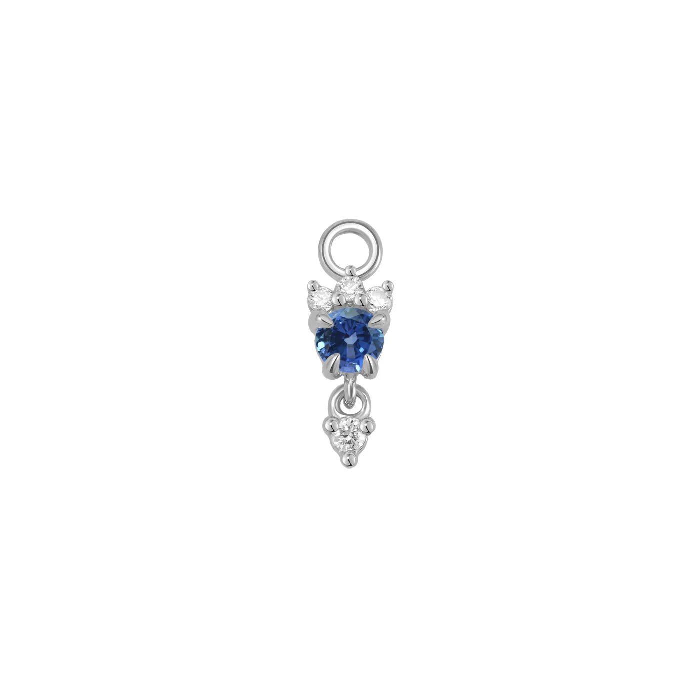 "Leia" Charm with Diamond Drop-Faceted Gemstone - Modern Mood
