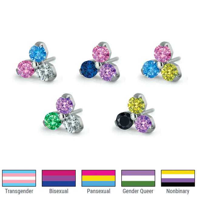 Pride Trinities 2mm (Bisexual) - Neometal